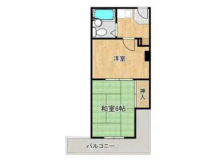 グルーヴ桜宮(2K/5階)の間取り写真