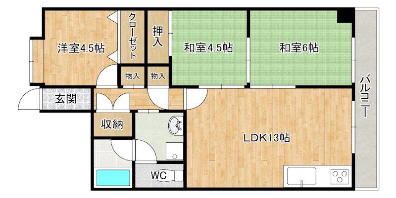 中谷MX- 3(3LDK/2階)の間取り写真