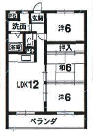 メゾンドフローラ(3LDK/2階)の間取り写真