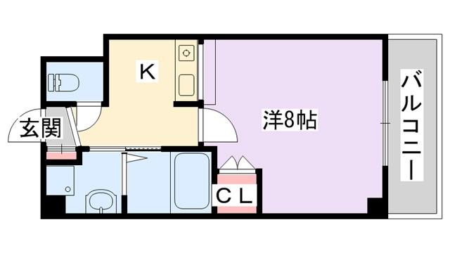 サンフレンドユーマンション(1K/7階)の間取り写真