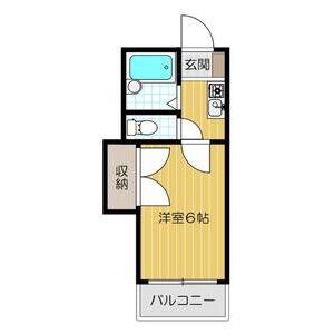シャルマン河原(1K/4階)の間取り写真