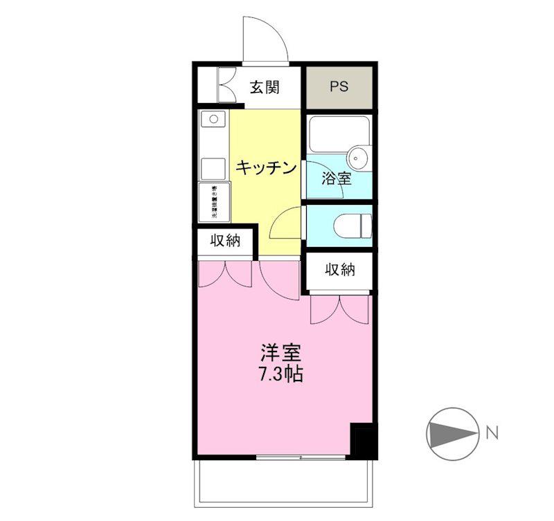 第2渡辺ビル(1K/2階)の間取り写真