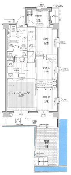Nステージ東小金井(4LDK/1階)の間取り写真