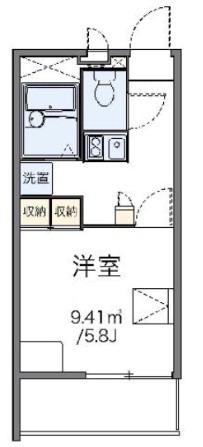 レオパレス多摩川(1K/3階)の間取り写真
