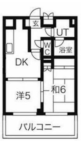 ヴェルハイム小金井II(2DK/3階)の間取り写真