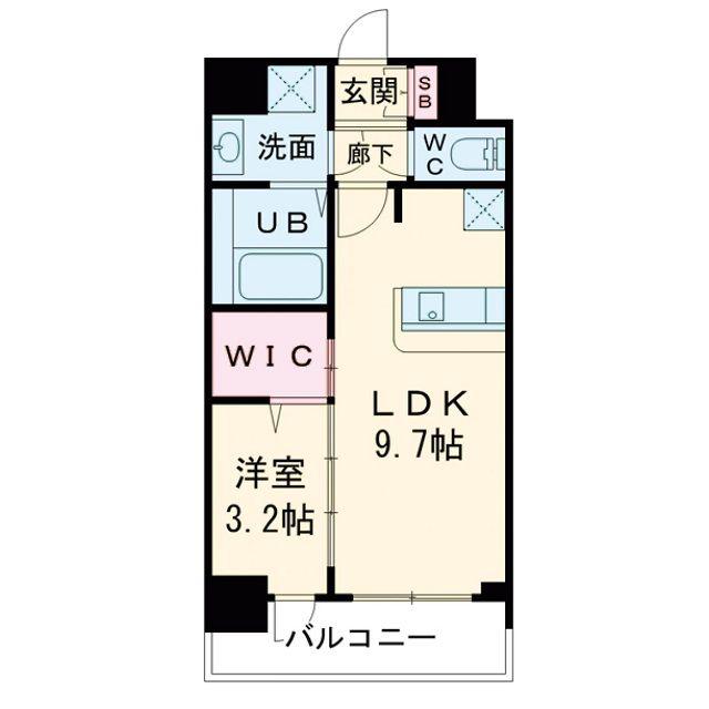 ミラージュパレス大阪ドームPROSPER(1LDK/3階)の間取り写真