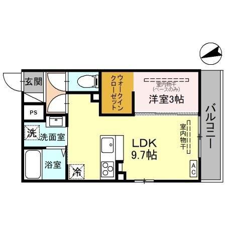 REGU(1LDK/3階)の間取り写真