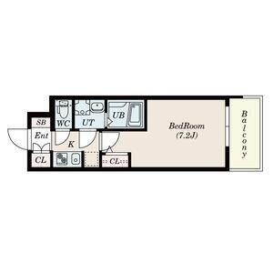 S-RESIDENCE新大阪ウエスト(1K/2階)の間取り写真