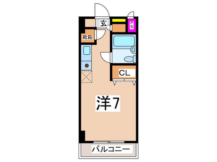 第7植村ビル(ワンルーム/6階)の間取り写真