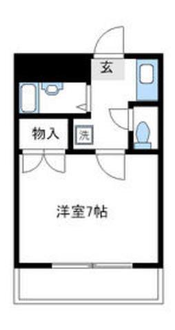 シティーユー中町Ⅱ(1K/3階)の間取り写真