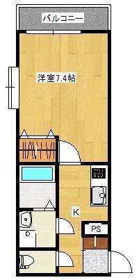 プレファランス薩摩川内(1K/3階)の間取り写真