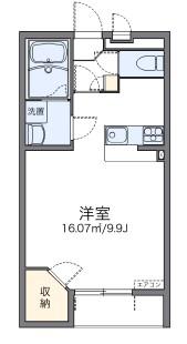 レオネクストTRY(ワンルーム/1階)の間取り写真