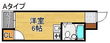 第一東洋ハイツ(ワンルーム/4階)の間取り写真