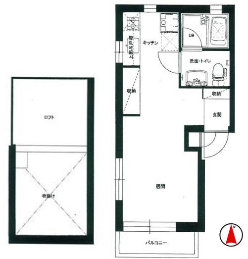 T-COMFORTIII(ワンルーム/3階)の間取り写真