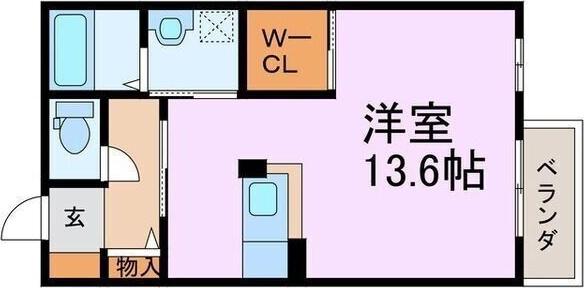 グレイス港町(ワンルーム/2階)の間取り写真