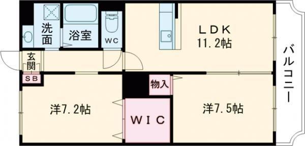 RELACION YUJ(2LDK/3階)の間取り写真