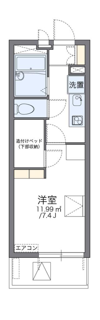 レオパレス ドリームハウス枚方(1K/4階)の間取り写真