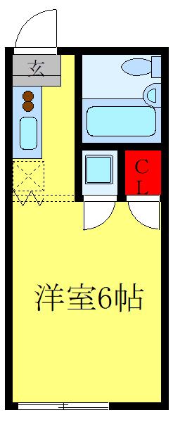 ナルドハイツ(1K/1階)の間取り写真