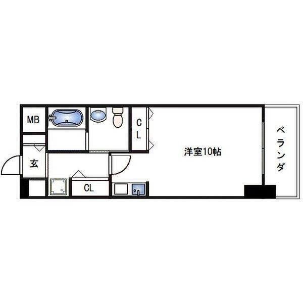 エムズコート(ワンルーム/3階)の間取り写真