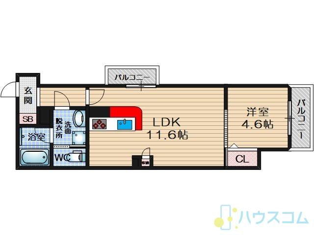 シャーメゾンENGLISCH(1LDK/1階)の間取り写真
