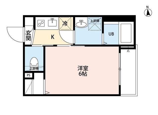 ROBOT HOME 六町III(1K/3階)の間取り写真