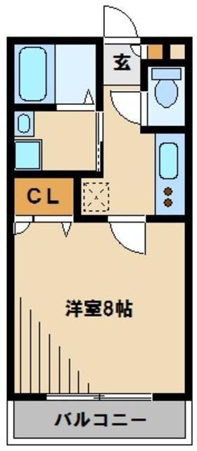 サンライズコート(1K/3階)の間取り写真