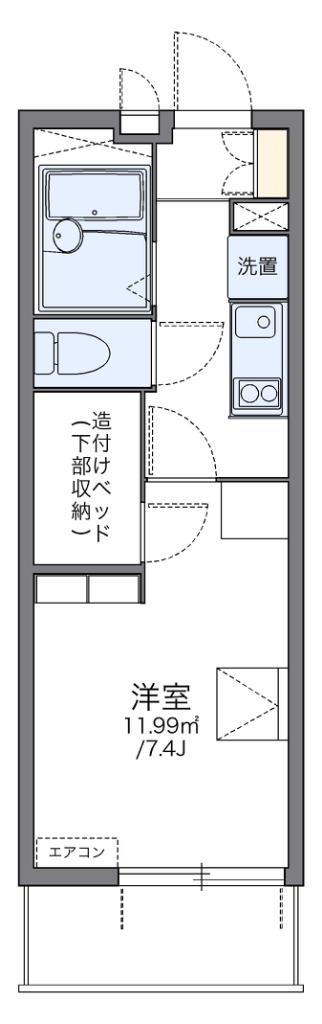 レオパレススナイプ(1K/2階)の間取り写真