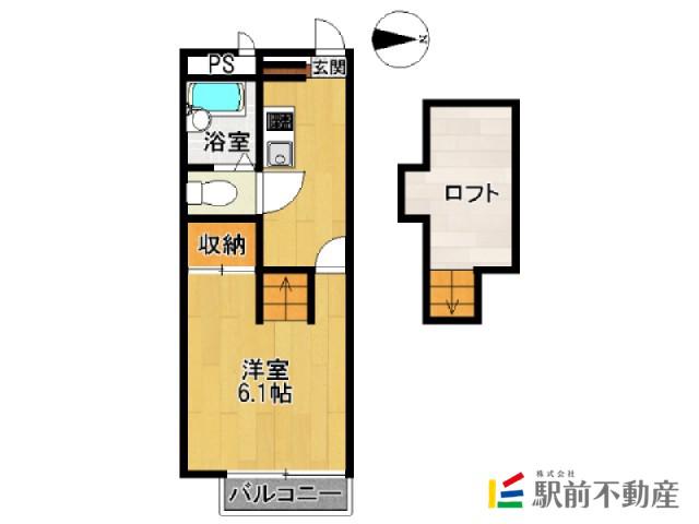 レオパレスα(1K/1階)の間取り写真