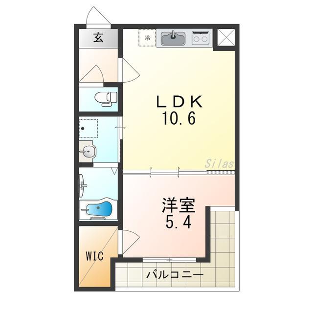 ピコットヴィレッジ(1LDK/1階)の間取り写真