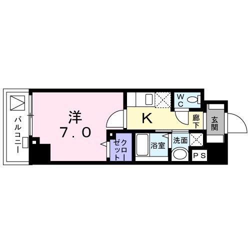 LINO ASAKUSA(1K/5階)の間取り写真