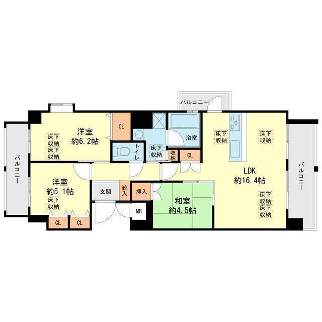 RENACEプランドール(3LDK/4階)の間取り写真