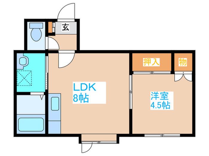 メゾンドソレイユ(1LDK/3階)の間取り写真