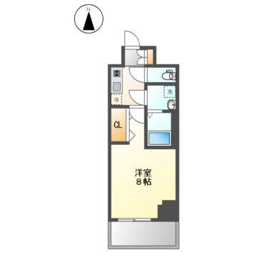 S-RESIDENCE高岳BRESA(1K/11階)の間取り写真