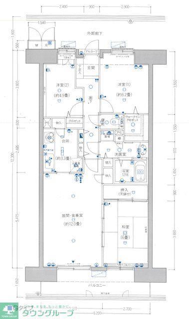 白井ロジュマン(3LDK/1階)の間取り写真