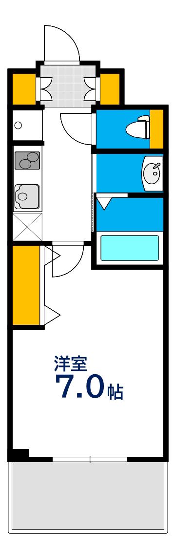 エステムコート広島国泰寺(1K/10階)の間取り写真
