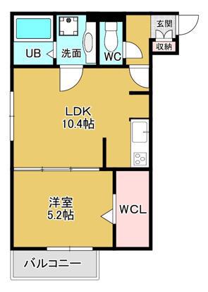 セジュール高須南(1LDK/1階)の間取り写真