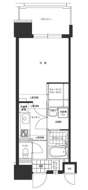 エンクレスト博多駅東(1K/8階)の間取り写真