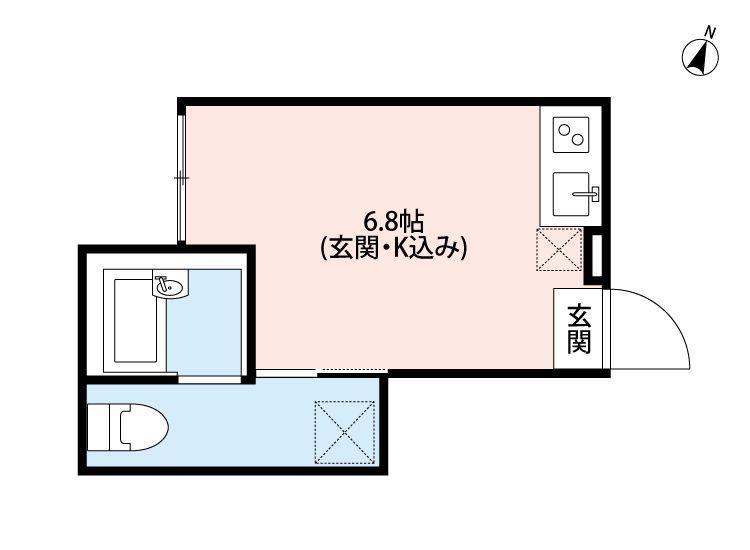 クレール保木間(ワンルーム/1階)の間取り写真
