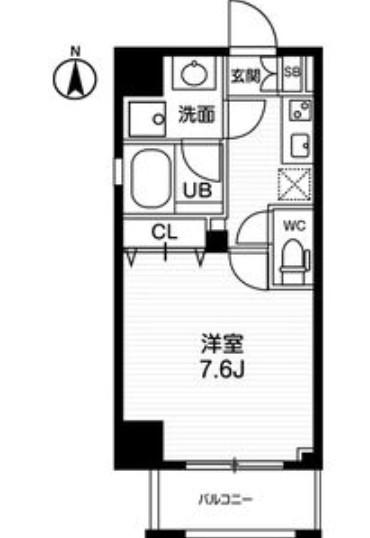 AVANTI JOHOKU(1K/8階)の間取り写真