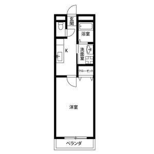 アンプルールリーブルさつき(1K/1階)の間取り写真