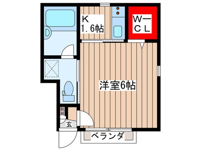 ホワイトコーポ(1K/1階)の間取り写真