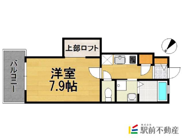 アクタス博多Vタワー(1K/5階)の間取り写真