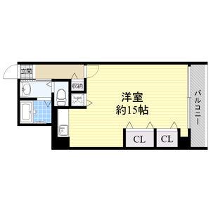 朝日プラザ心斎橋(ワンルーム/13階)の間取り写真