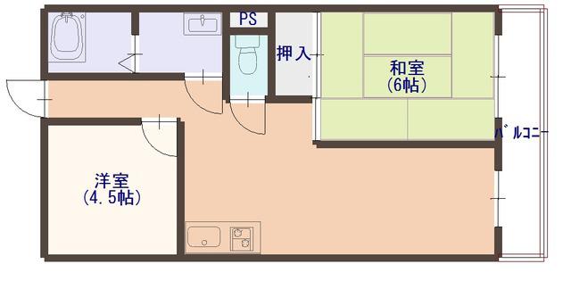スエヨシハイツ(2LDK/3階)の間取り写真