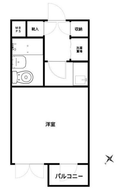 新高円寺ダイカンプラザシティ(1K/2階)の間取り写真