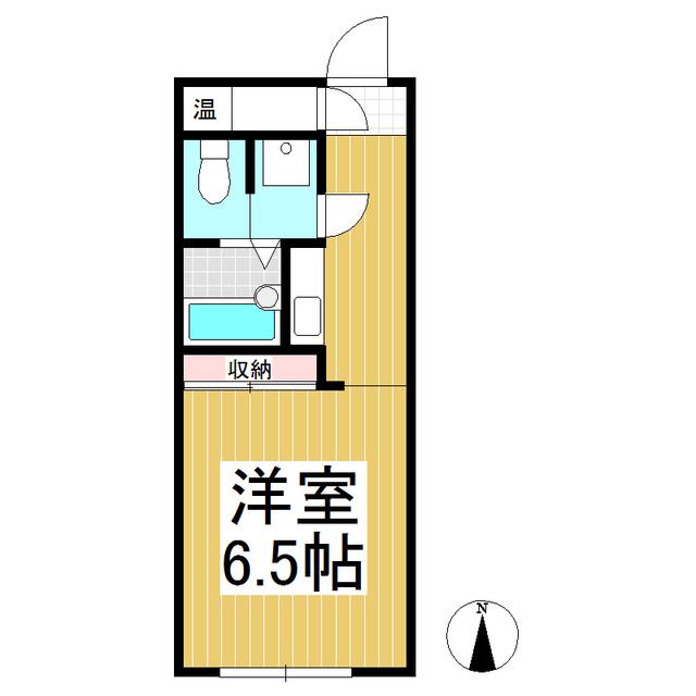 コーポ・かがやき(ワンルーム/2階)の間取り写真