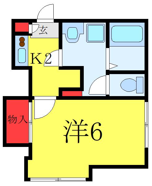 KA RESIDENCE西日暮里(1K/2階)の間取り写真