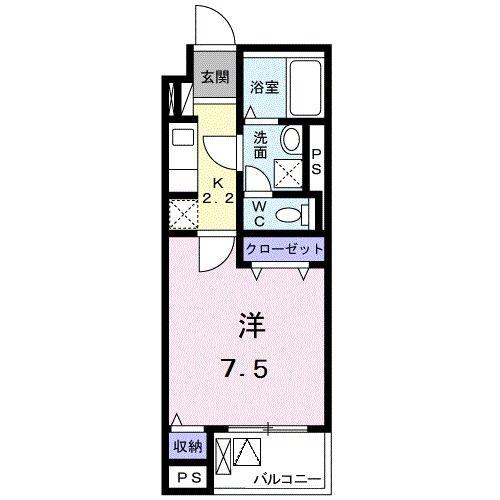 JIN PRECIOUSジン(1K/2階)の間取り写真