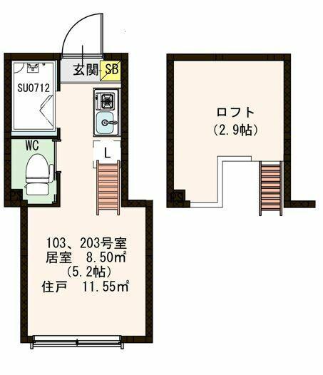 セラ上池袋(ワンルーム/2階)の間取り写真