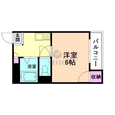 マンションスイーダー(1K/2階)の間取り写真